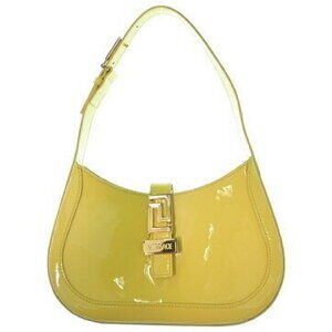 Versace Greca Goddess Hobo Bag yellow patent calf leather